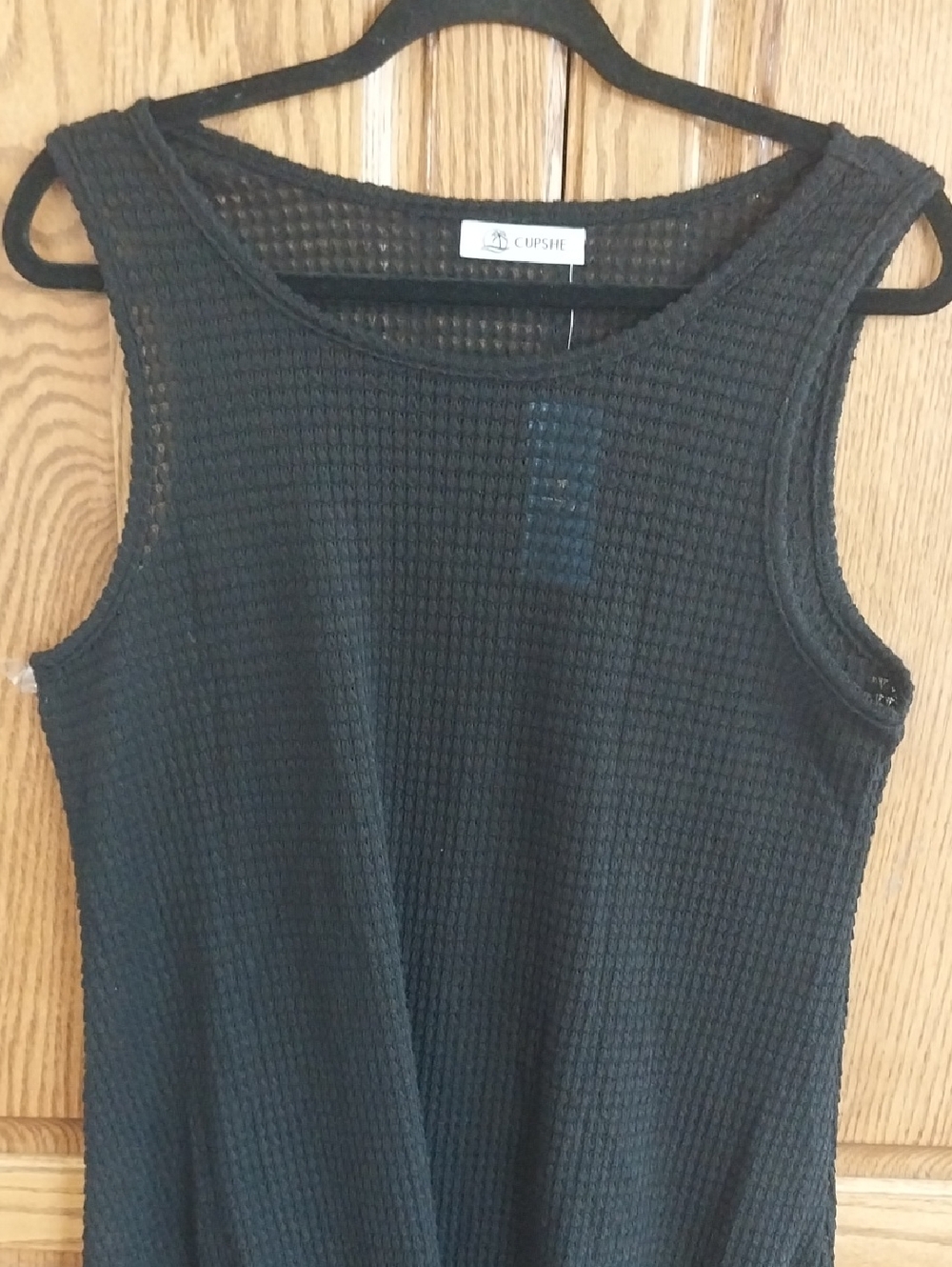 Cupshe NWT Women's Sleeveless Twisted Hem Mini Beach Cover-Up Size Large Black - Picture 6 of 14